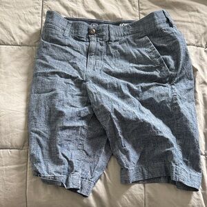 Sonoma Light Blue Textured Flat-Front Shorts